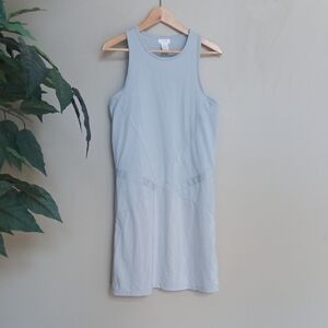 P16.5" L36" Joe Fresh Stretchy Sleeveless Midi Dress in Light Gray
